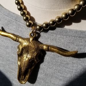 ✨️♉️Taurus the Bull Goldtone Hematite Necklace - Only 1 Available🐂✨️